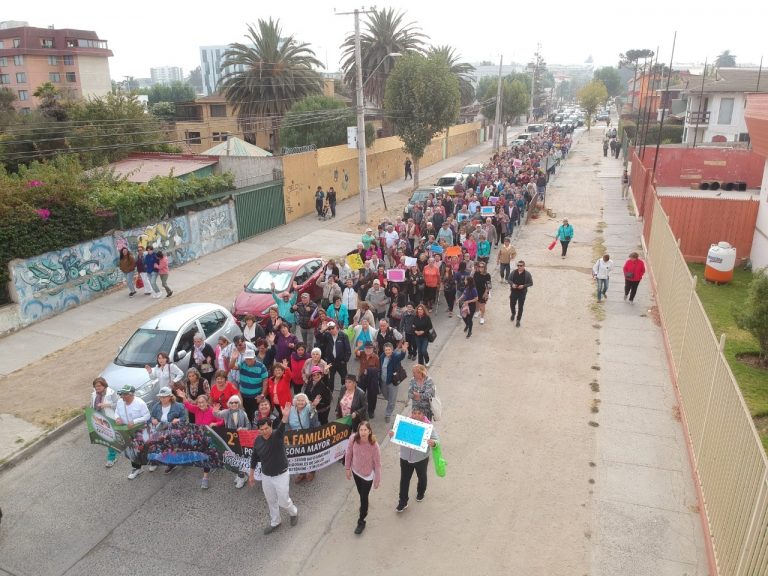 Más de 500 adultos mayores animaron entretenida caminata familiar en Quilpué