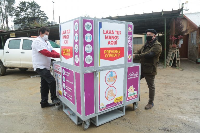Municipalidad de Quilpué instala primeros lavamanos en el centro